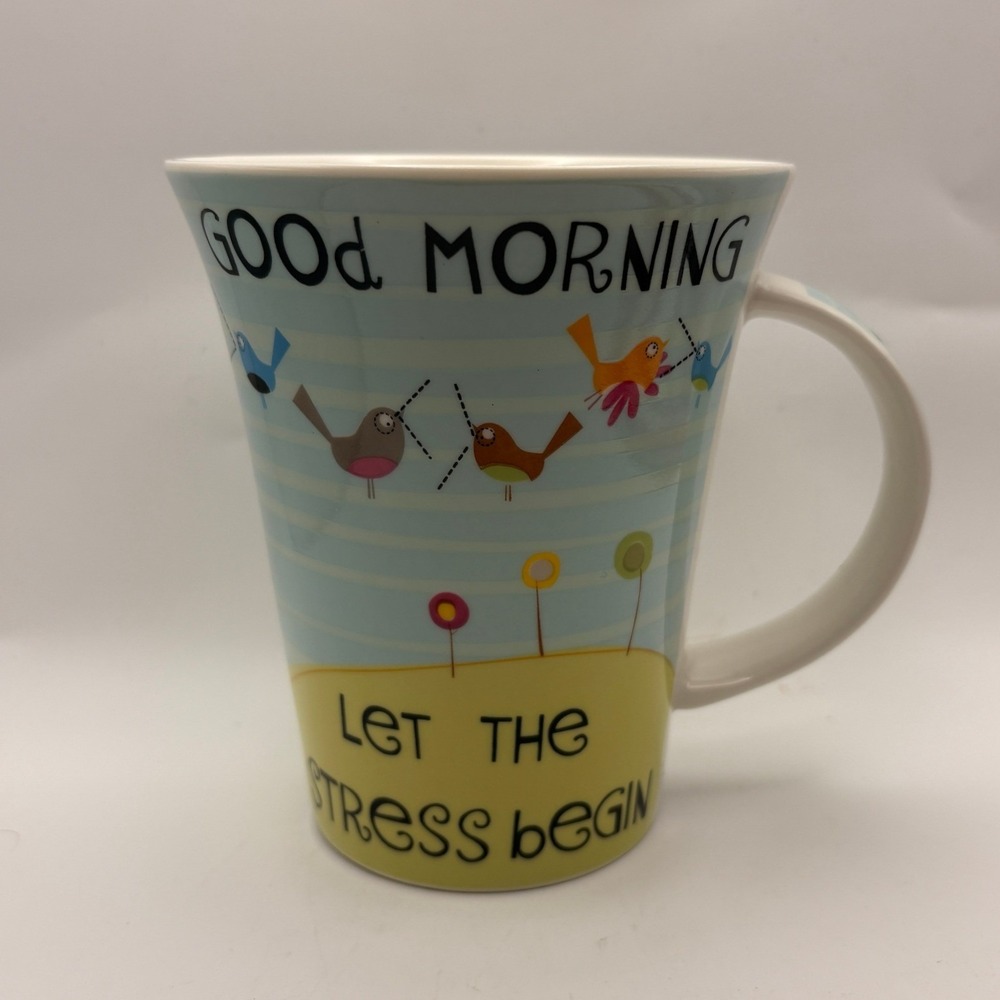 The Good Life Pier 1 Imports Large Coffee Mug Good Morning Let The Stress Begin